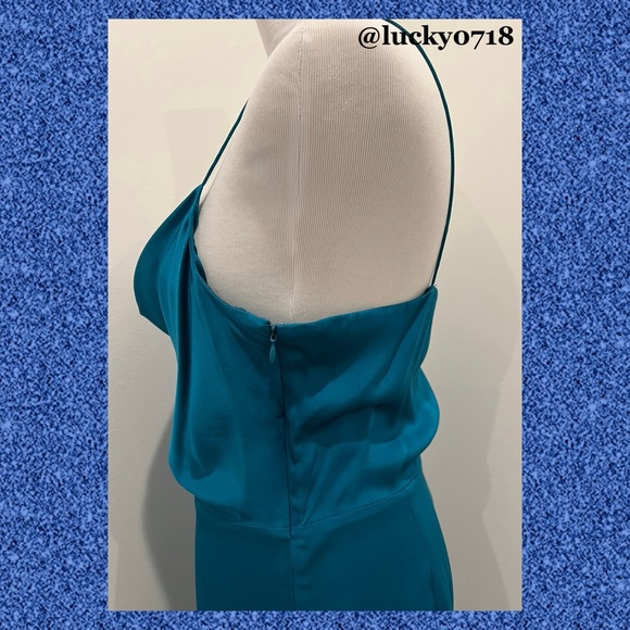 Intermix NWT Teal Blue Parker Mini Dress Sz 4 - Picture 5 of 8